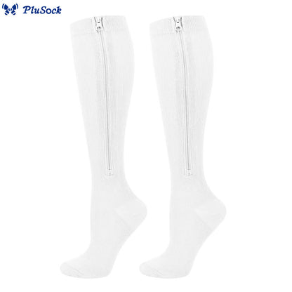 2XL-7XL Plus Size Classic Zipper Compression Socks(3 Pairs) - image 8