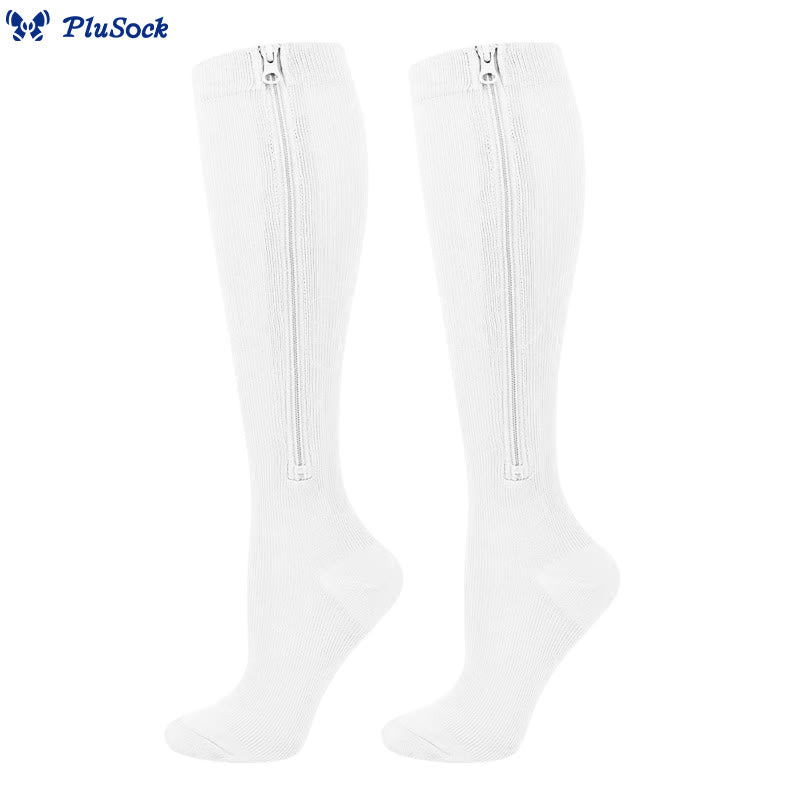 Plusock Plus Size Classic Zipper Compression Socks 2XL-7XL(3 Pairs) - image 9