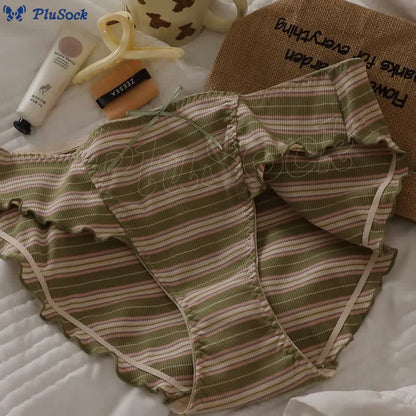 Plusock Striped Bow Panty(3 Packs)