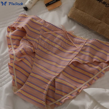 Plusock Striped Bow Panty(3 Packs)