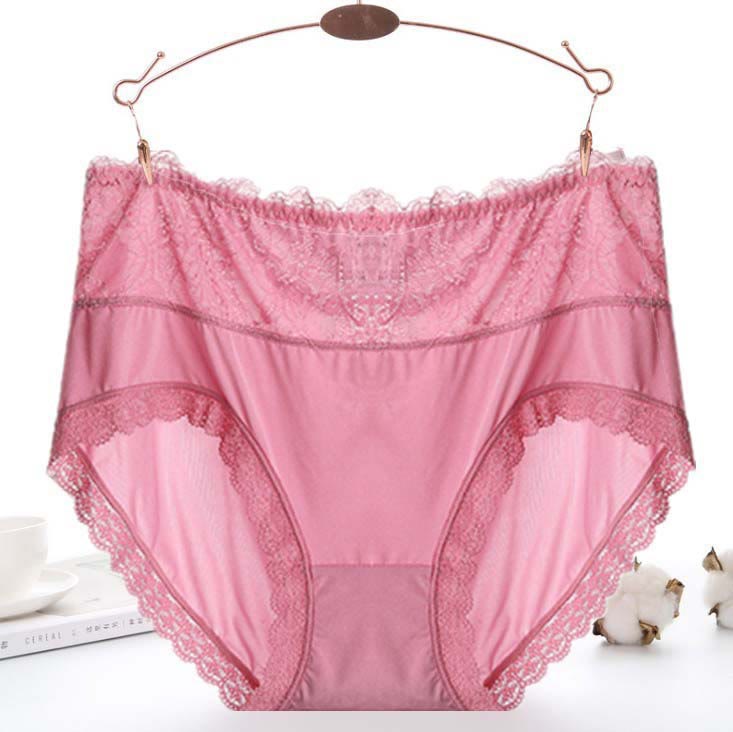 Plusock Sexy Mesh Lace Panty(3 Packs) - Pink - 5XL - image 7