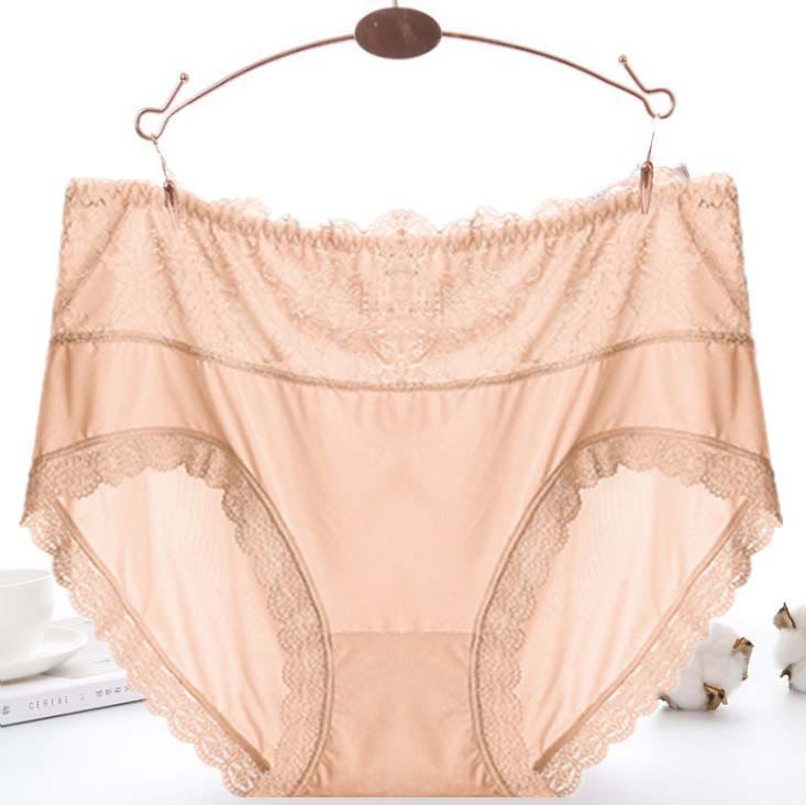 Plusock Sexy Mesh Lace Panty(3 Packs) - Nude - 5XL - image 6