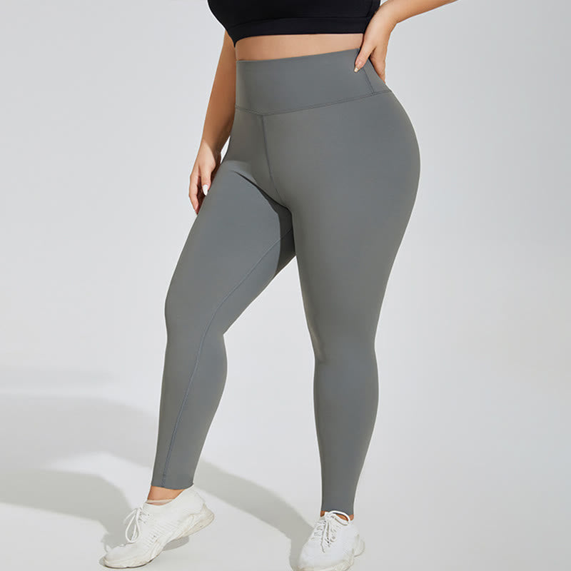Plusock Plus Size High-Waisted Active Shaping Leggings - Dark Green - 4XL - image 1