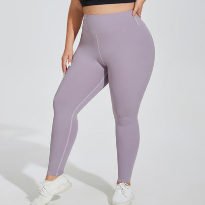 Plusock Plus Size High-Waisted Active Shaping Leggings - Purple - 4XL - image 0