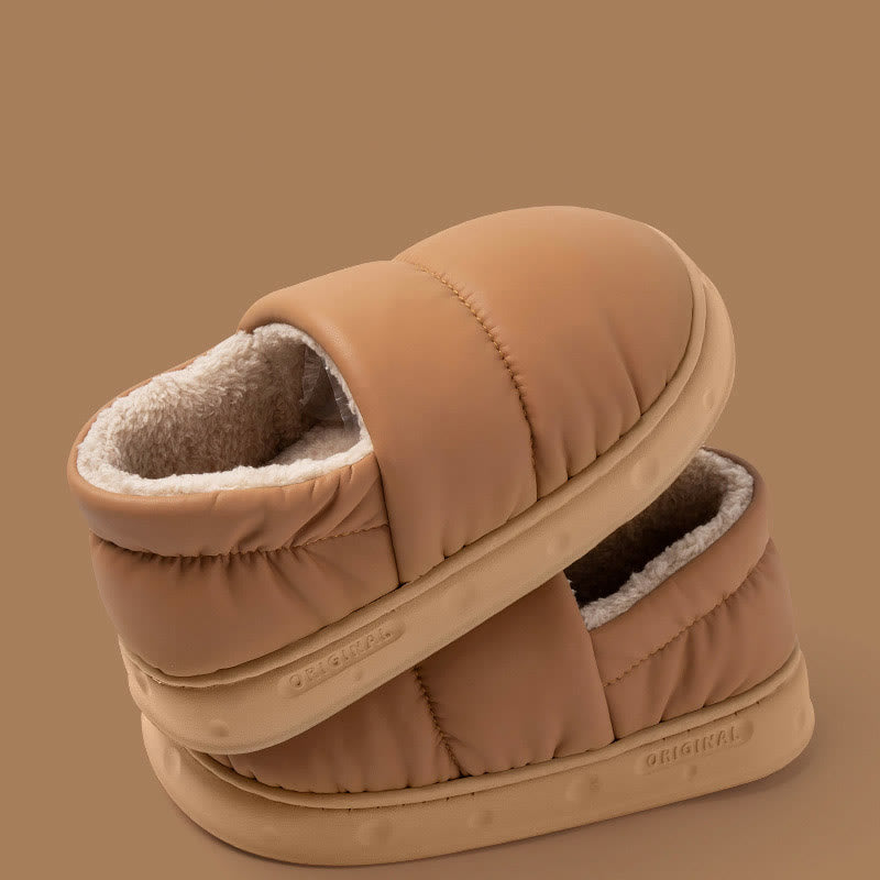 Plusock Plus Size Waterproof Soft Slippers - Coffee - EU44-45(US9-10) - image 7