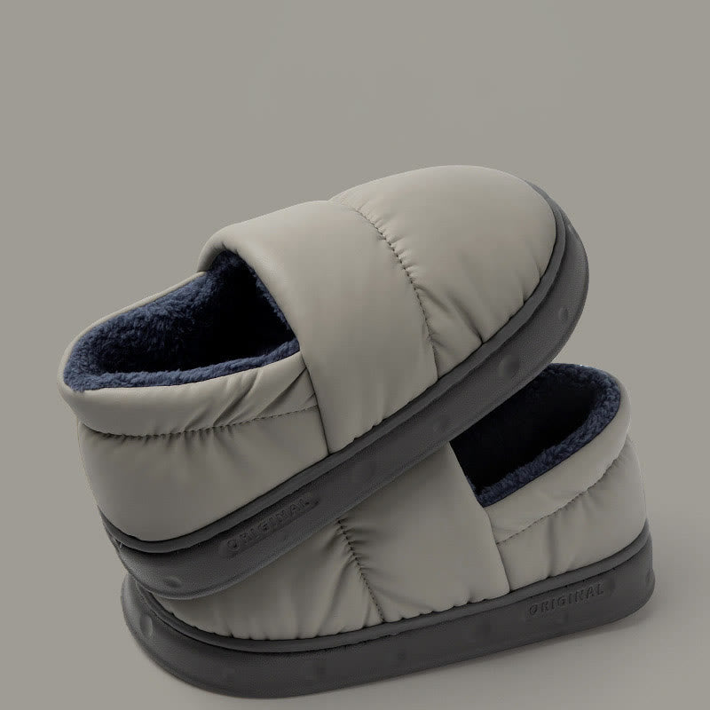 Plusock Plus Size Waterproof Soft Slippers - Grey - EU44-45(US9-10) - image 8