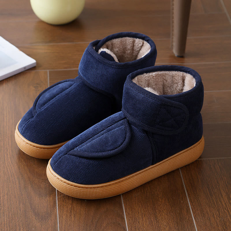 Plusock Plus Size Warm Ankle Slippers - Blue - EU45-46(US11-12) - image 18
