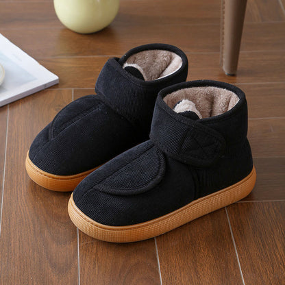 Plusock Plus Size Warm Ankle Slippers - Black - EU45-46(US11-12) - image 19