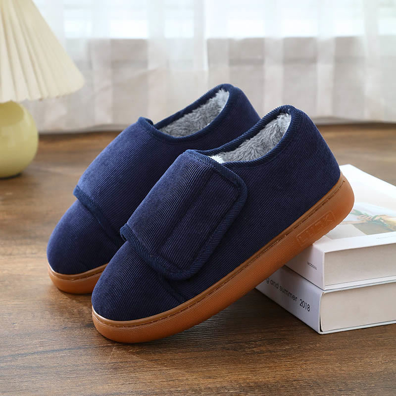 Plus Size Anti Skid Adjustable Diabetic Slippers - Navy Blue - EU44-45(US10-11) - image 9