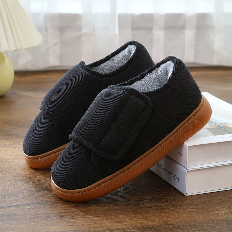 Plus Size Anti Skid Adjustable Diabetic Slippers - Black - EU44-45(US10-11) - image 12