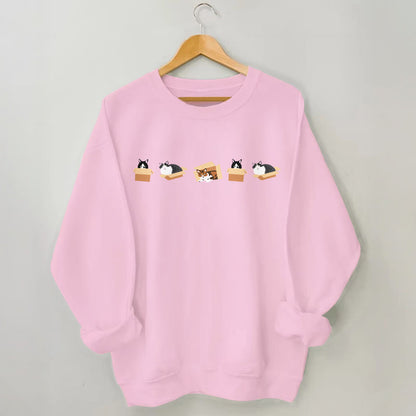 Plusock Plus Size Box Cat Sweatshirt