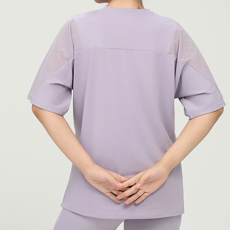 Plusock Plus Size Quick Dry Yoga Short Sleeve Shirt - image 4