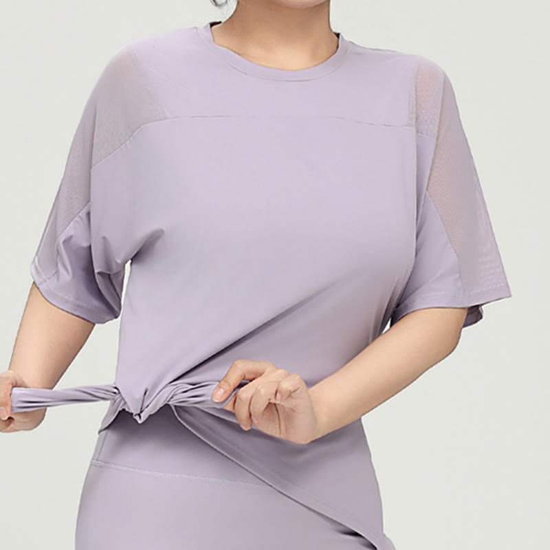 Plusock Plus Size Quick Dry Yoga Short Sleeve Shirt - image 3