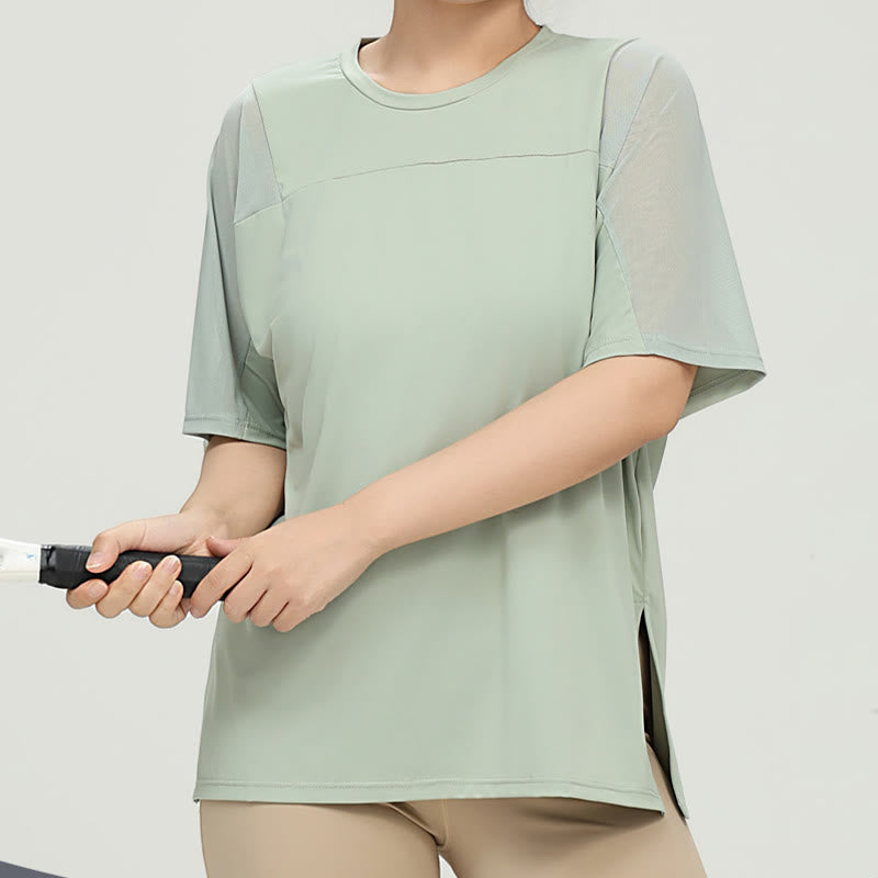 Plusock Plus Size Quick Dry Yoga Short Sleeve Shirt - image 9