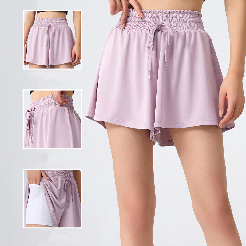 Plusock Plus Size High Waist Quick Dry Sports Short - image 6