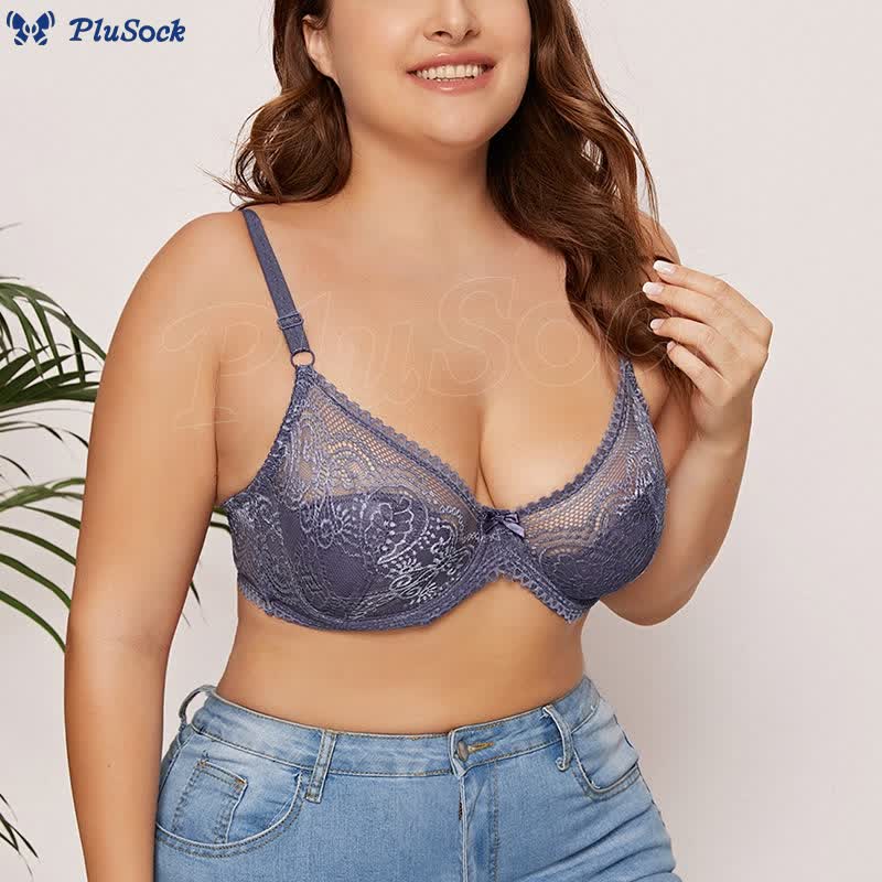 Sexy Sheer Lace Underwire Bra