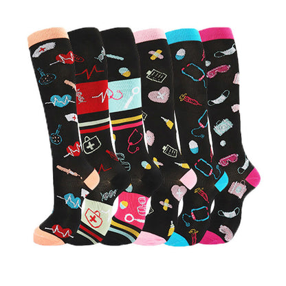 Plusock Color Medical Devices Compression Socks(6 Pairs) - Multicolor - S/M - image 0
