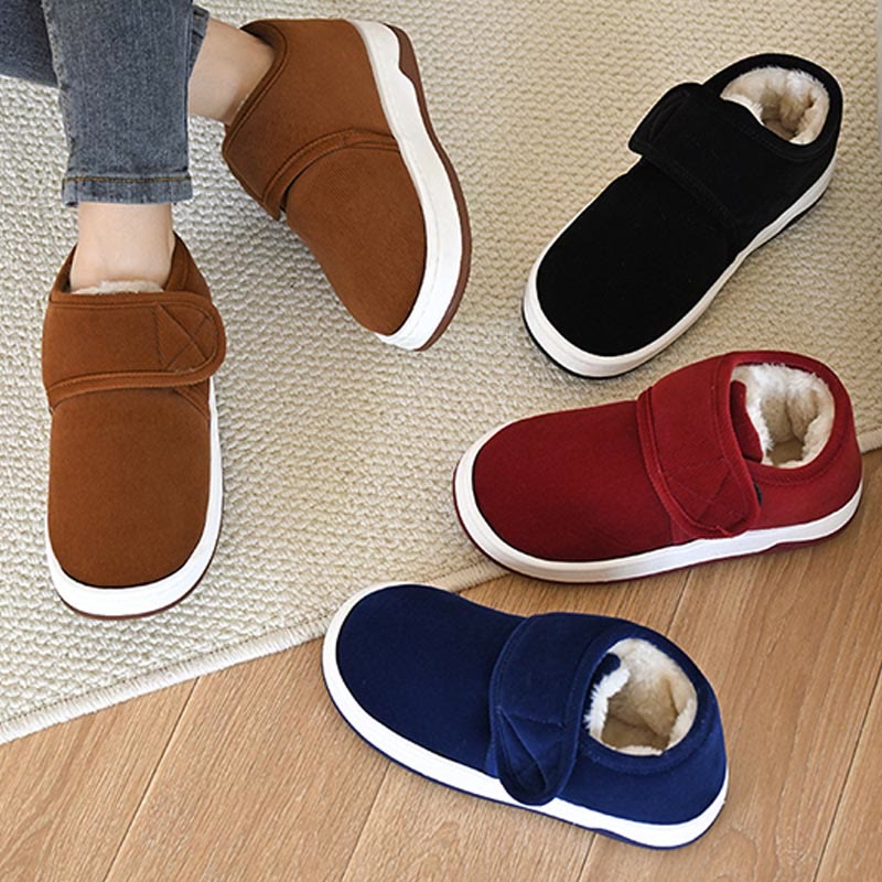 Plusock Plus Size Fuzzy Thickened Slippers - image 0