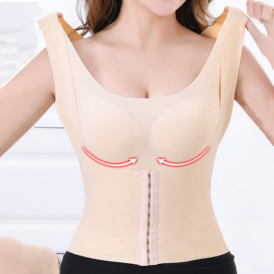 Plus Size  Waist Buttoned Shaper Tank Top(2 Packs)