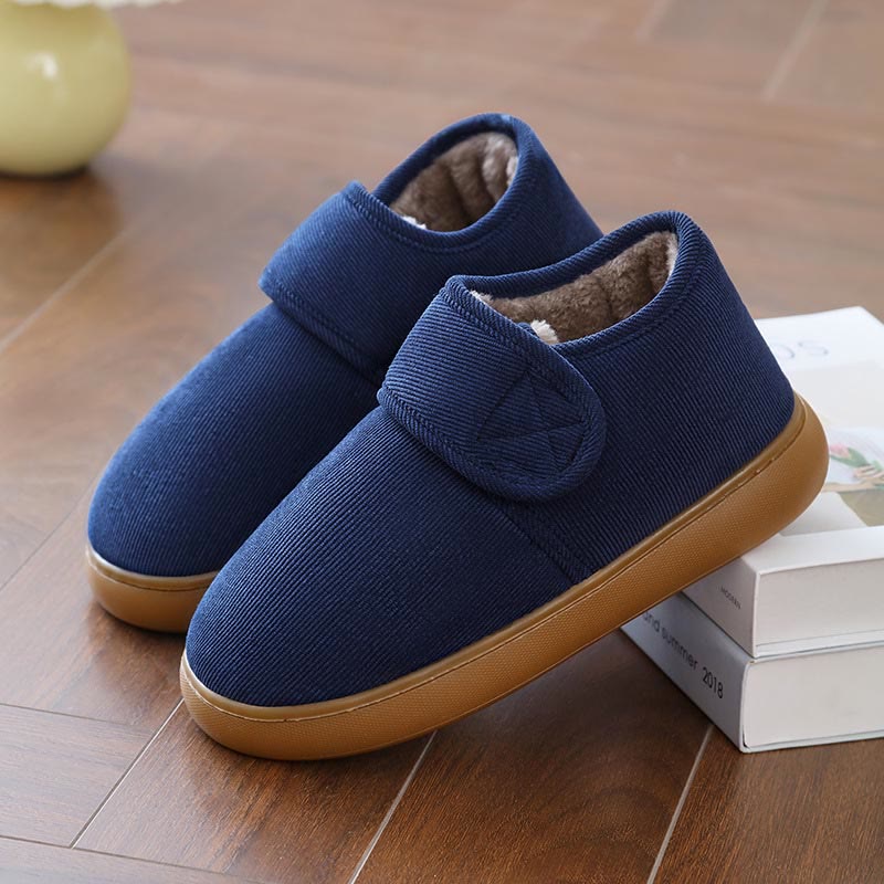 Plusock Plus Size Warm Lightweight Sole Slippers - Blue - EU44(US10) - image 12