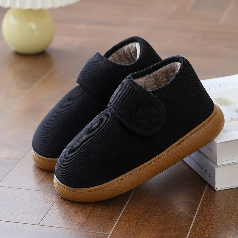 Plusock Plus Size Warm Lightweight Sole Slippers - Black - EU44(US10) - image 13