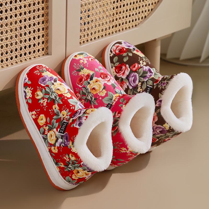 Plusock Plus Size Elegant flowers Slippers - image 5