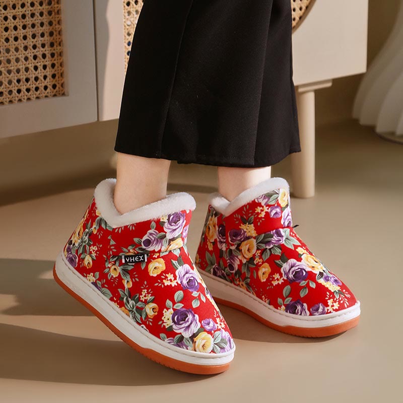 Plusock Plus Size Elegant flowers Slippers - image 2