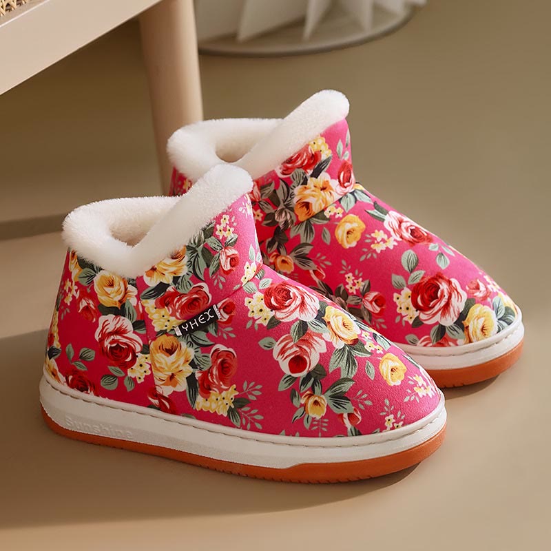 Plusock Plus Size Elegant flowers Slippers - Pink - EU43-44(US9-10) - image 8