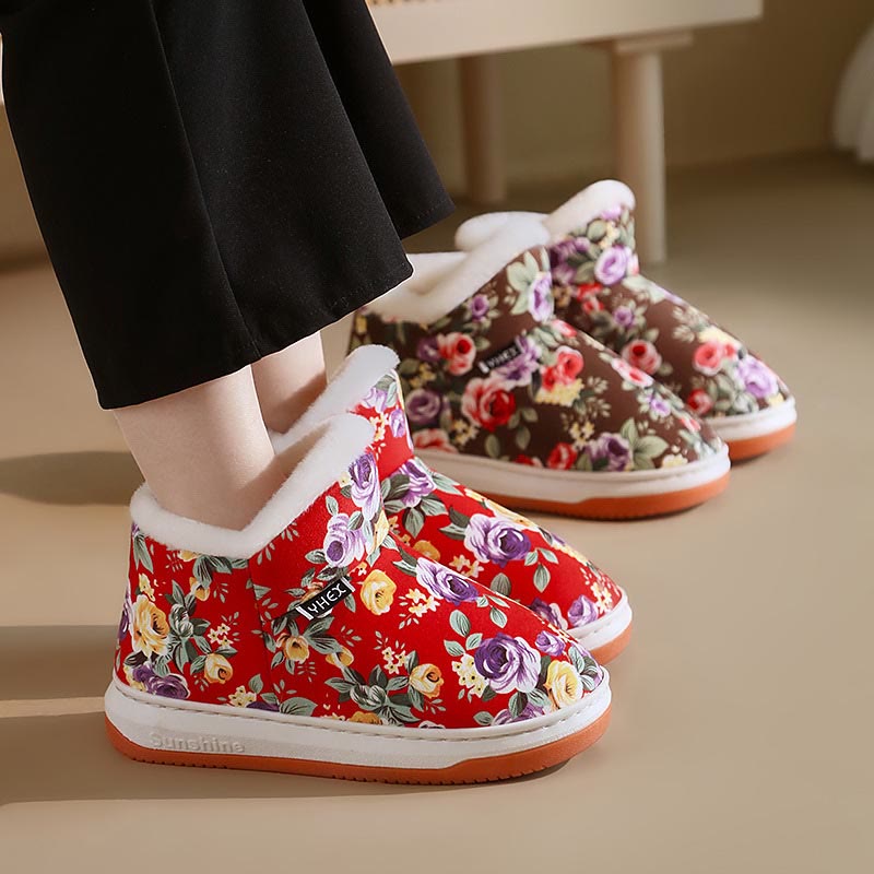 Plusock Plus Size Elegant flowers Slippers - image 0