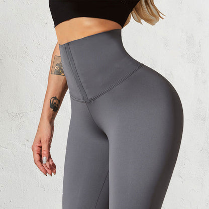 Plusock High Waist Sports Tummy Control Leggings - Grey - 2XL - image 11