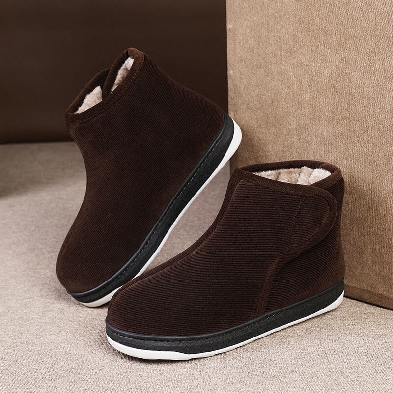 Plusock Plus Size Soft Warm Diabetic Slippers - Brown - EU44-45(US8.5-9) - image 11