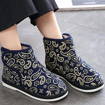 Plusock Plus Size Gold Embroidery Slippers - image 1