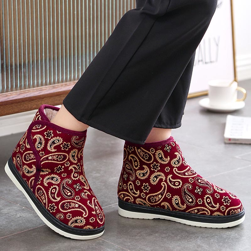 Plusock Plus Size Gold Embroidery Slippers - image 4