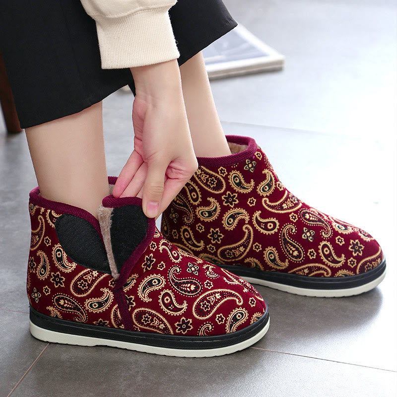 Plusock Plus Size Gold Embroidery Slippers - image 2