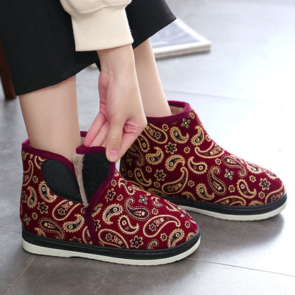 Plusock Plus Size Gold Embroidery Slippers - image 2