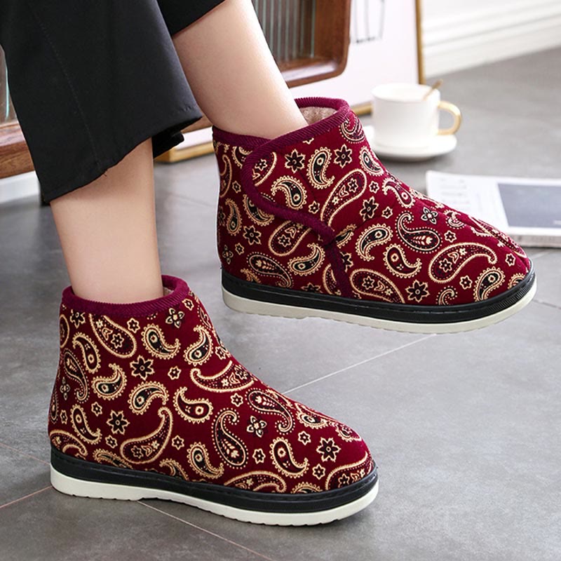 Plusock Plus Size Gold Embroidery Slippers - image 3