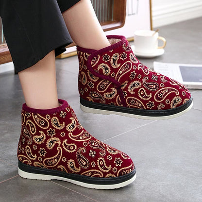 Plusock Plus Size Gold Embroidery Slippers - image 3