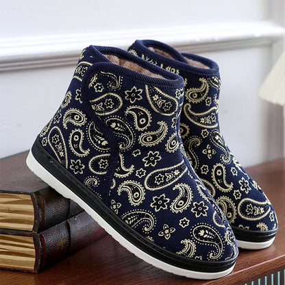 Plusock Plus Size Gold Embroidery Slippers - Navy Blue - EU40-41(US7-7.5) - image 11