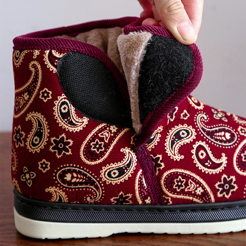 Plusock Plus Size Gold Embroidery Slippers - image 8
