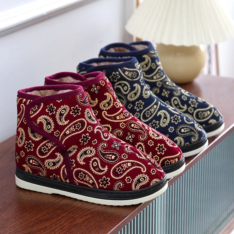 Plusock Plus Size Gold Embroidery Slippers - image 10