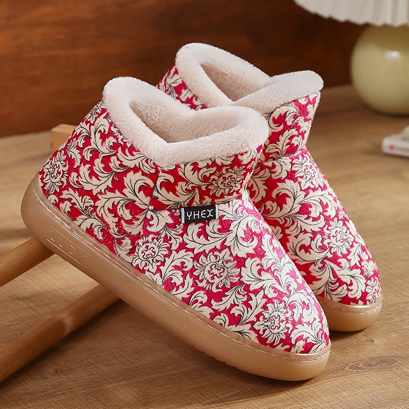 Plusock Plus Size Elegant Pattern Slippers - Pink - EU40-41(US7-7.5) - image 7