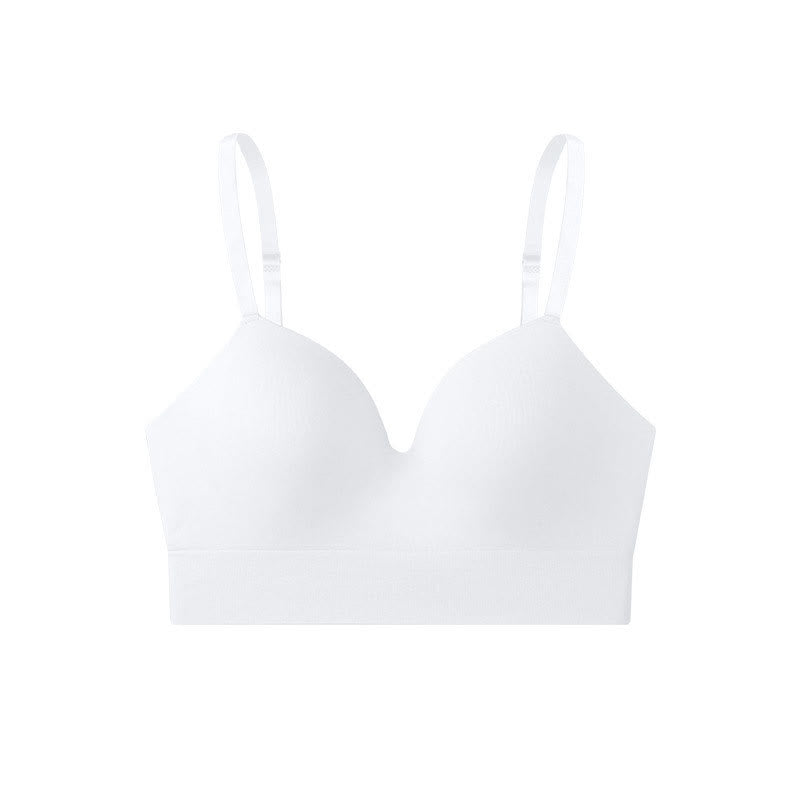 Solid Color Fixed Cup Comfort Wire-Free Bra