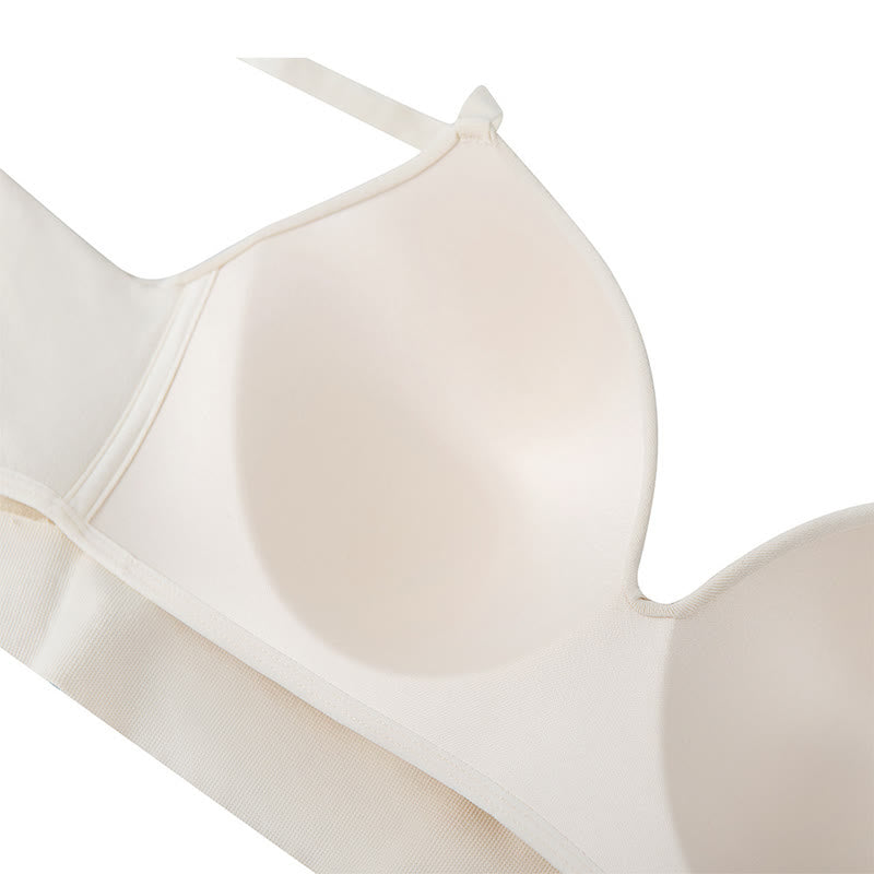 Solid Color Fixed Cup Comfort Wire-Free Bra
