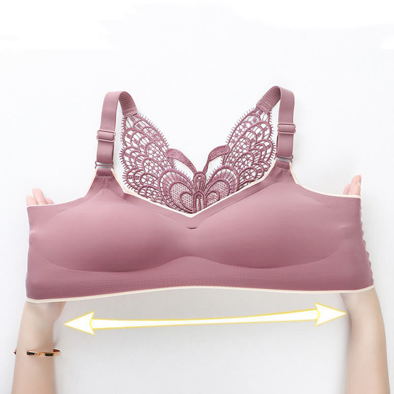 Plus Size Butterfly Beauty Back Wireless Bra