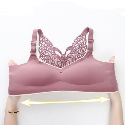 Plus Size Butterfly Beauty Back Wireless Bra