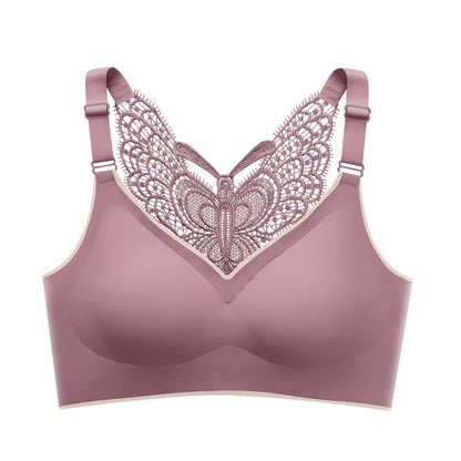 Plus Size Butterfly Beauty Back Wireless Bra