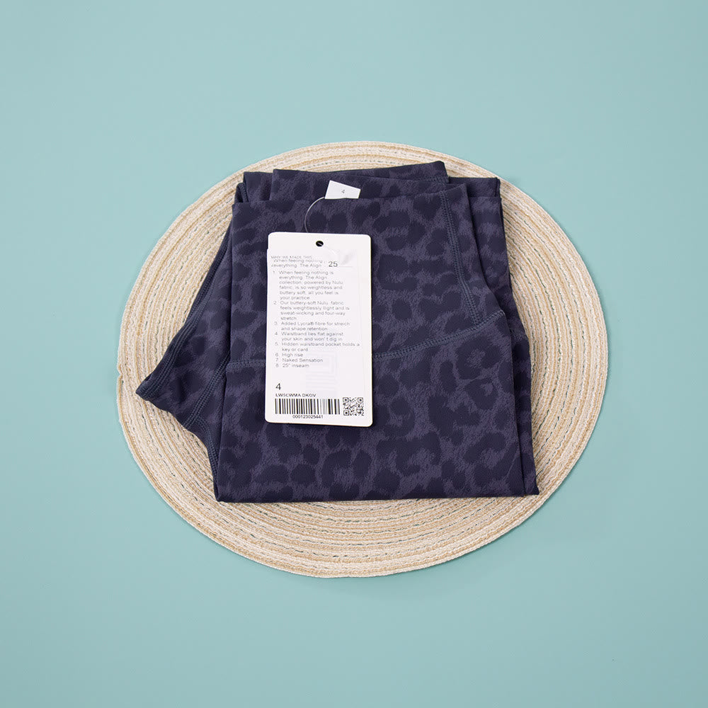 Plusock High Waist Fitness Yoga Leopard Legging - Dark Blue - 3XL - image 11