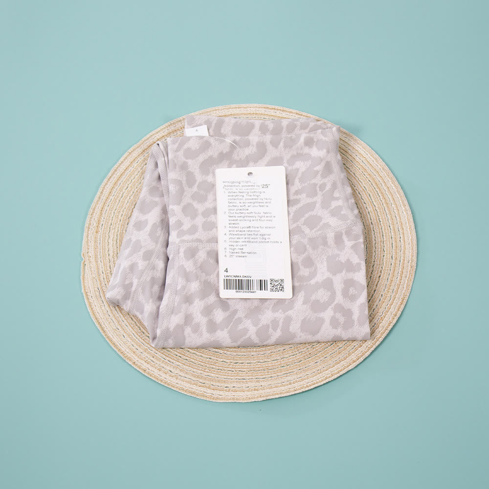 Plusock High Waist Fitness Yoga Leopard Legging - White - 3XL - image 9