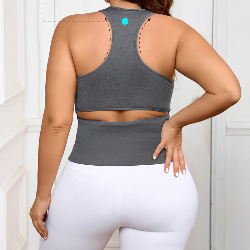 Plusock Back Hollow Fitness Yoga Vest - image 1
