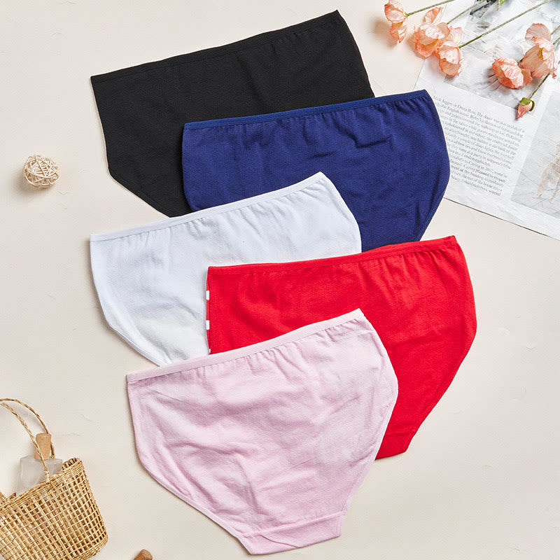 Plus Size Side Waist Print High Waist Panty(3 Packs)